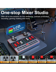 Kit de Podcast para 2 Micrófonos G1-E350S - Mezclador DJ 2