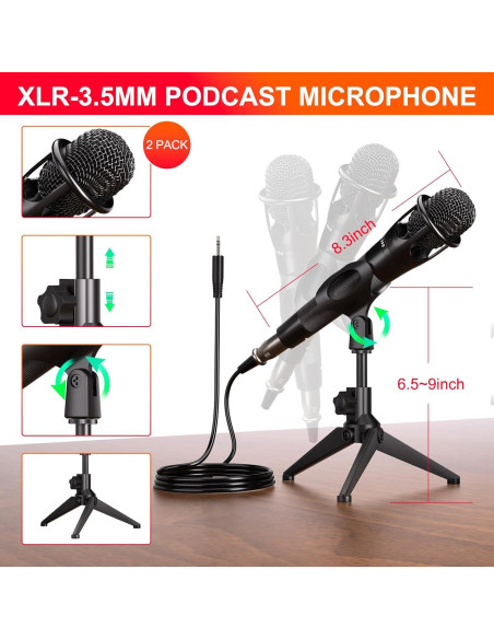 Kit de Podcast para 2 Micrófonos G1-E350S - Mezclador DJ