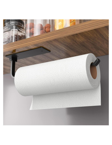 Soporte para Toallas de Papel Niffgaff Aluminio Negro Mate 31 cm