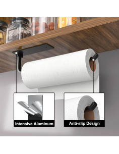 Soporte para Toallas de Papel Niffgaff Aluminio Negro Mate 31 cm 2