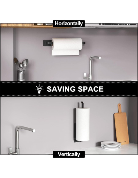 Soporte para Toallas de Papel Niffgaff Aluminio Negro Mate 31 cm