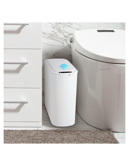 Basurero Automático Cesun 9.84L Blanco con Sensor Infrarrojo