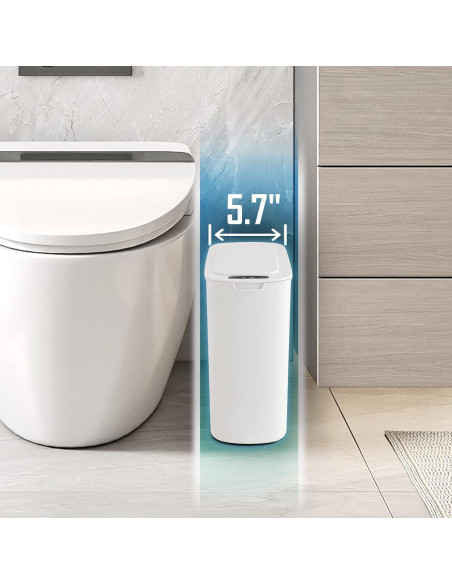 Basurero Automático Cesun 9.84L Blanco con Sensor Infrarrojo