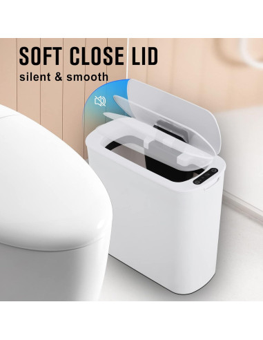 Basurero Automático Cesun 9.84L Blanco con Sensor Infrarrojo