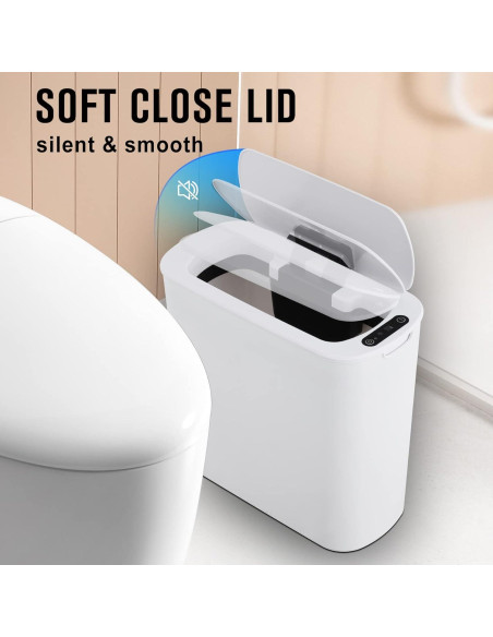 Basurero Automático Cesun 9.84L Blanco con Sensor Infrarrojo