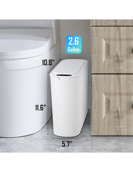 Basurero Automático Cesun 9.84L Blanco con Sensor Infrarrojo