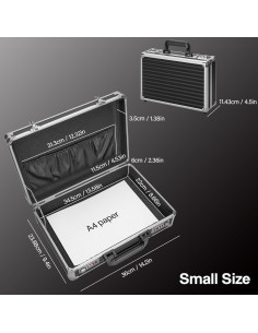 Caja de Almacenamiento Mediana GODLONSEN Negra con Cerradura 2