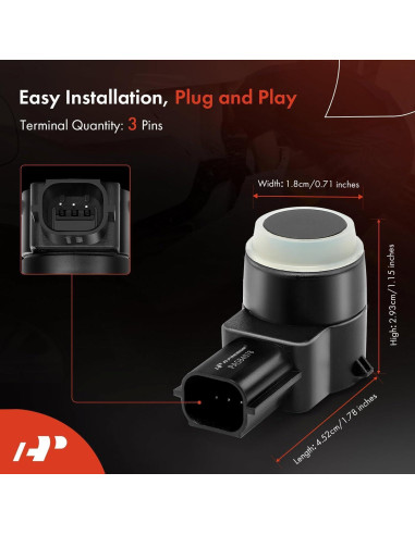 Sensor de Estacionamiento A-Premium 4-PC para Jeep y Dodge