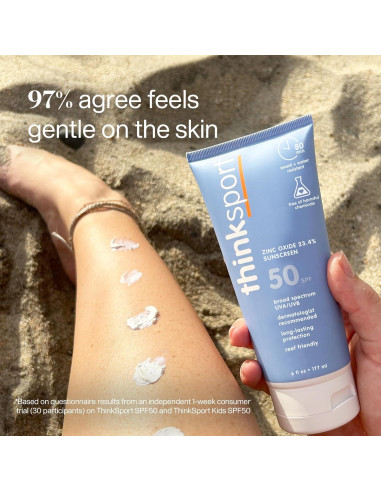 Thinksport Protector Solar Mineral SPF 50+ 170ml - Bloqueador Natural