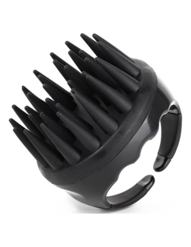 Cepillo de Champú de Silicona BTYMS para Cuero Cabelludo - Negro