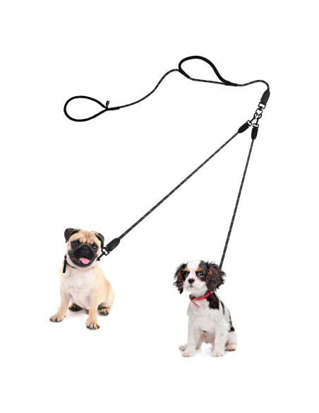 Correa Doble para Perros PetBonus, Reflectante y Acolchada