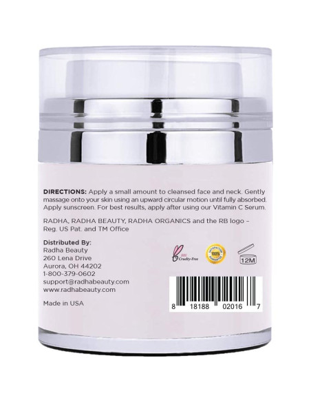 Crema Hidratante de Retinol Radha Beauty 50 ml - 2.5% Retinol Crema Hidratante de Retinol Radha Beauty 50 ml - 2.5% Retinol