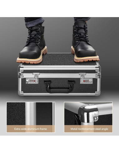 Caja de Almacenamiento Mediana GODLONSEN Negra con Cerradura