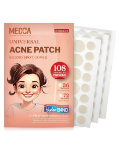 Parche Hidrocoloide para Acné MEDca - 108 Unidades, 2 Tamaños