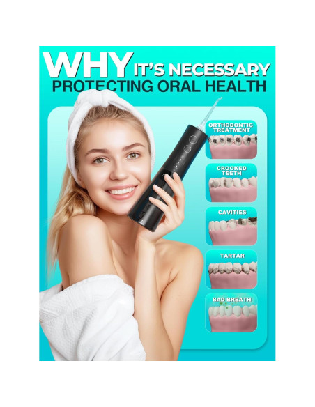 Irrigador Dental Inalámbrico Sonicflosser F5040 300ML IPX7