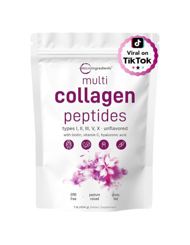 Micro Ingredients Multi Colágeno Péptidos 450g Sin Sabor