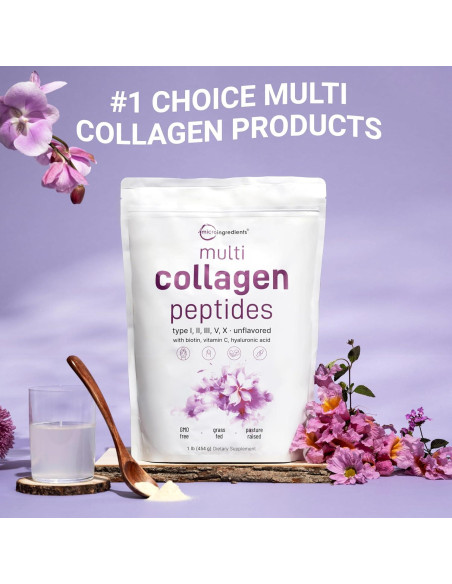 Micro Ingredients Multi Colágeno Péptidos 450g Sin Sabor Micro Ingredients Multi Colágeno Péptidos 450g Sin Sabor