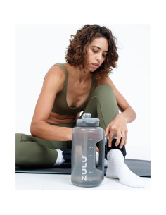 Jarra de Agua ZULU Goals 1.89L con Pajilla y Marcador de Tiempo 2