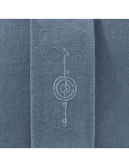 Cojín de Meditación Orgánico Renoo 38 cm Redondo Verde Azulado