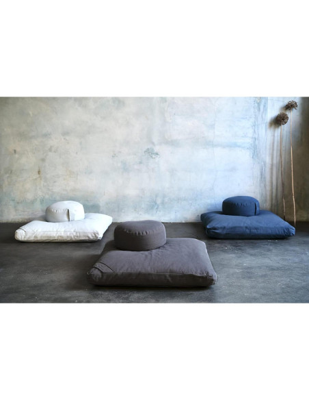 Cojín de Meditación Orgánico Renoo 38 cm Redondo Verde Azulado