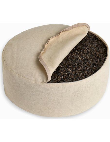 Cojín de Meditación Orgánico Renoo 38 cm Redondo Verde Azulado