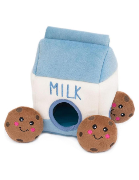 Juguete Interactivo para Perros ZippyPaws Burrow Leche y Galletas