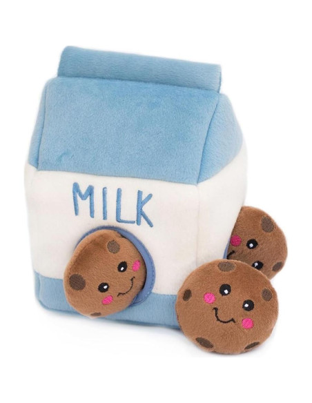 Juguete Interactivo para Perros ZippyPaws Burrow Leche y Galletas