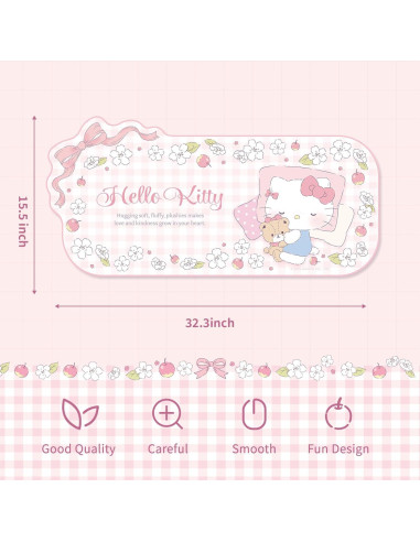 Alfombrilla de Ratón Kuitmor Rosa Grande Antideslizante 82x39cm