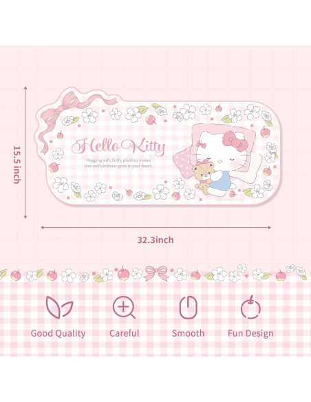 Alfombrilla de Ratón Kuitmor Rosa Grande Antideslizante 82x39cm Alfombrilla de Ratón Kuitmor Rosa Grande Antideslizante 82x39cm