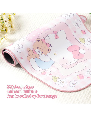 Alfombrilla de Ratón Kuitmor Rosa Grande Antideslizante 82x39cm