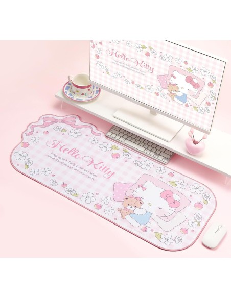 Alfombrilla de Ratón Kuitmor Rosa Grande Antideslizante 82x39cm Alfombrilla de Ratón Kuitmor Rosa Grande Antideslizante 82x39cm