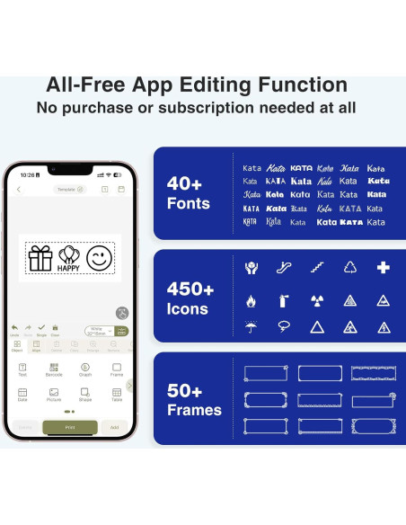 Máquina de Etiquetas SUPVAN E11 Bluetooth con 4 Cintas