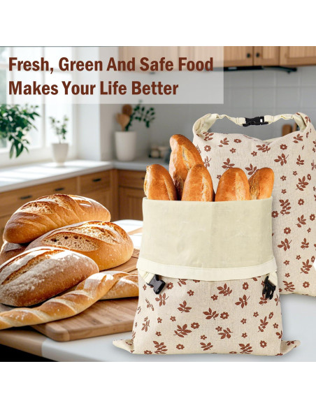 Paquete de 2 Bolsas de Cera de Abeja HRUITU para Pan Paquete de 2 Bolsas de Cera de Abeja HRUITU para Pan