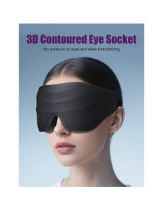 Máscara de Ojos EVA BELLE 3D Antifaz Bloqueo Luz Negro 2