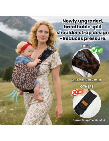Portabebés Ajustable Ergonomía Leopardo 0-20.4 kg