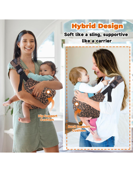 Portabebés Ajustable Ergonomía Leopardo 0-20.4 kg