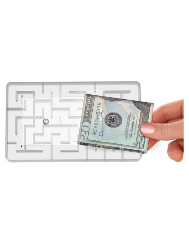 Caja de Rompecabezas de Dinero MoneyMaze - Sostenedor Reutilizable 16x9 cm