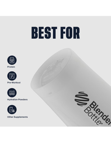 Botella Mezcladora BlenderBottle Clásica V2 0.59L Transparente/Negro