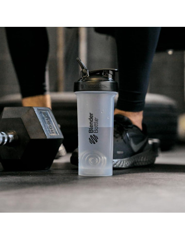 Botella Mezcladora BlenderBottle Clásica V2 0.59L Transparente/Negro
