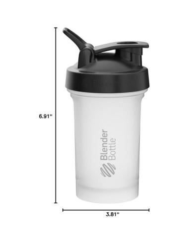 Botella Mezcladora BlenderBottle Clásica V2 0.59L Transparente/Negro
