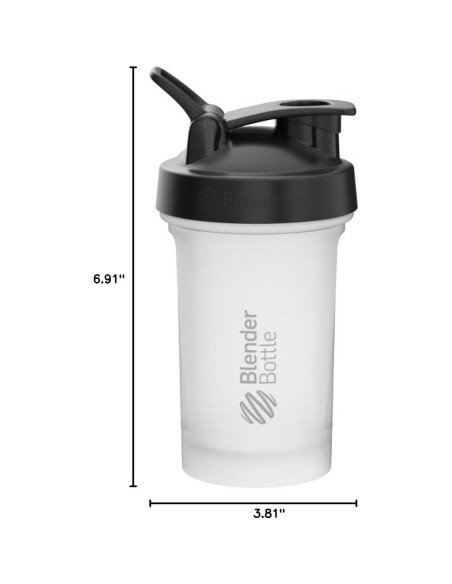 Botella Mezcladora BlenderBottle Clásica V2 0.59L Transparente/Negro