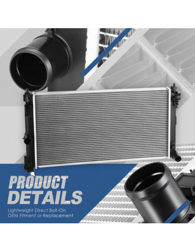 Radiador Auto Dynasty para Toyota Corolla 2019-2020 y Lexus UX