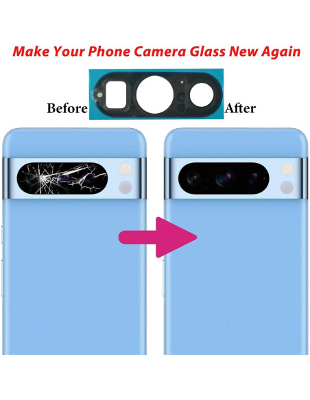 Cristal de Lente de Cámara Trasera Mingxiong para Google Pixel 8 Pro