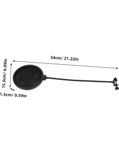 VICASKY Filtro de Micrófono con Clip Doble Cubierta Viento 54cm 2