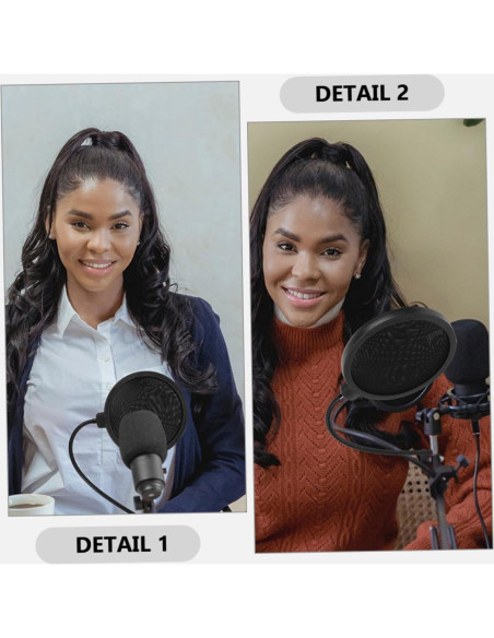 VICASKY Filtro de Micrófono con Clip Doble Cubierta Viento 54cm