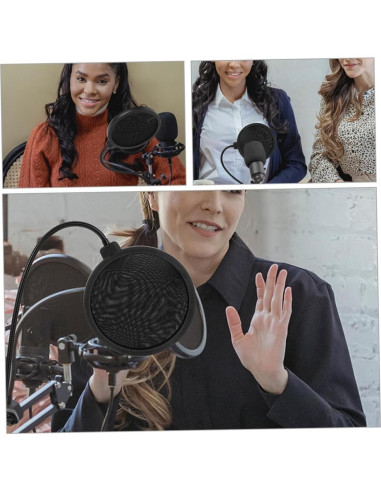 VICASKY Filtro de Micrófono con Clip Doble Cubierta Viento 54cm