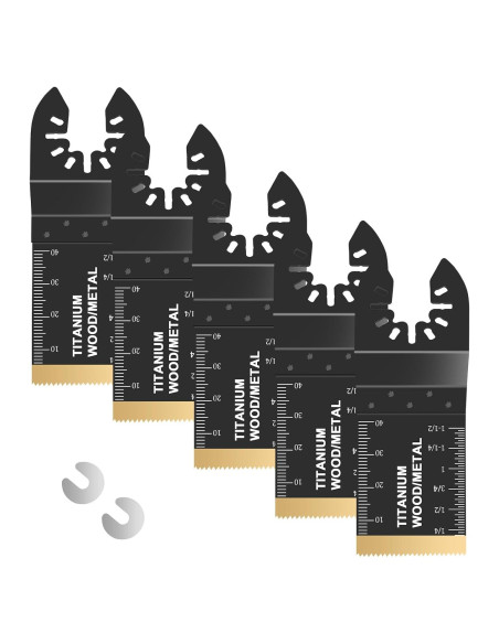 5 Cuchillas de Sierra Oscilante Titanio 90x34mm Farady