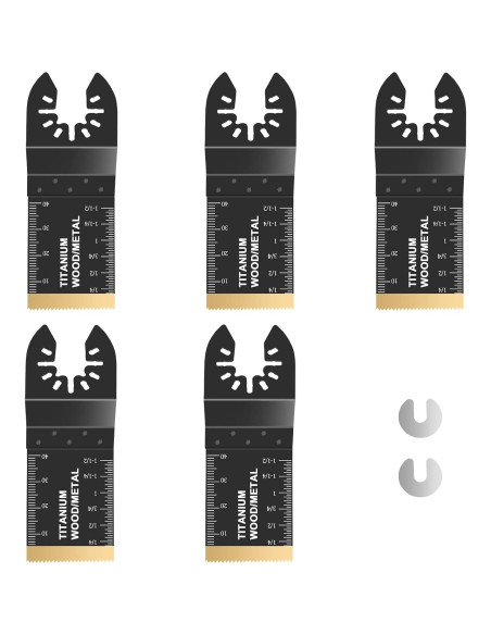 5 Cuchillas de Sierra Oscilante Titanio 90x34mm Farady