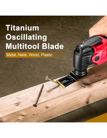 5 Cuchillas de Sierra Oscilante Titanio 90x34mm Farady