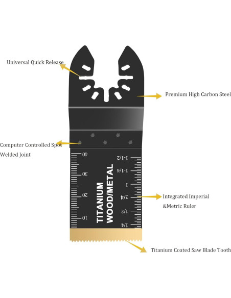5 Cuchillas de Sierra Oscilante Titanio 90x34mm Farady